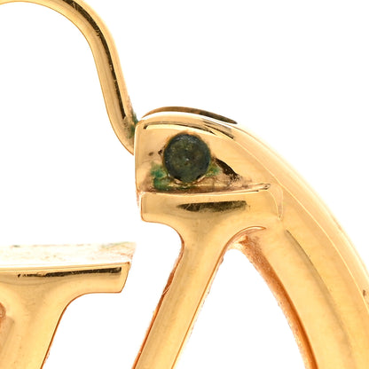 Louis Vuitton Metal Small Louise Hoop Earrings Gold 5 of 6