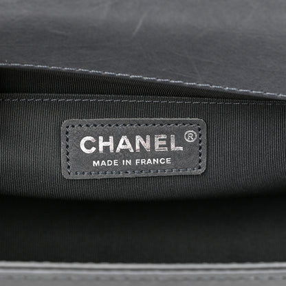 Chanel Calfskin Quilted Metal Embellished Paris Dallas Medium Boy Flap Grey 6 of 13