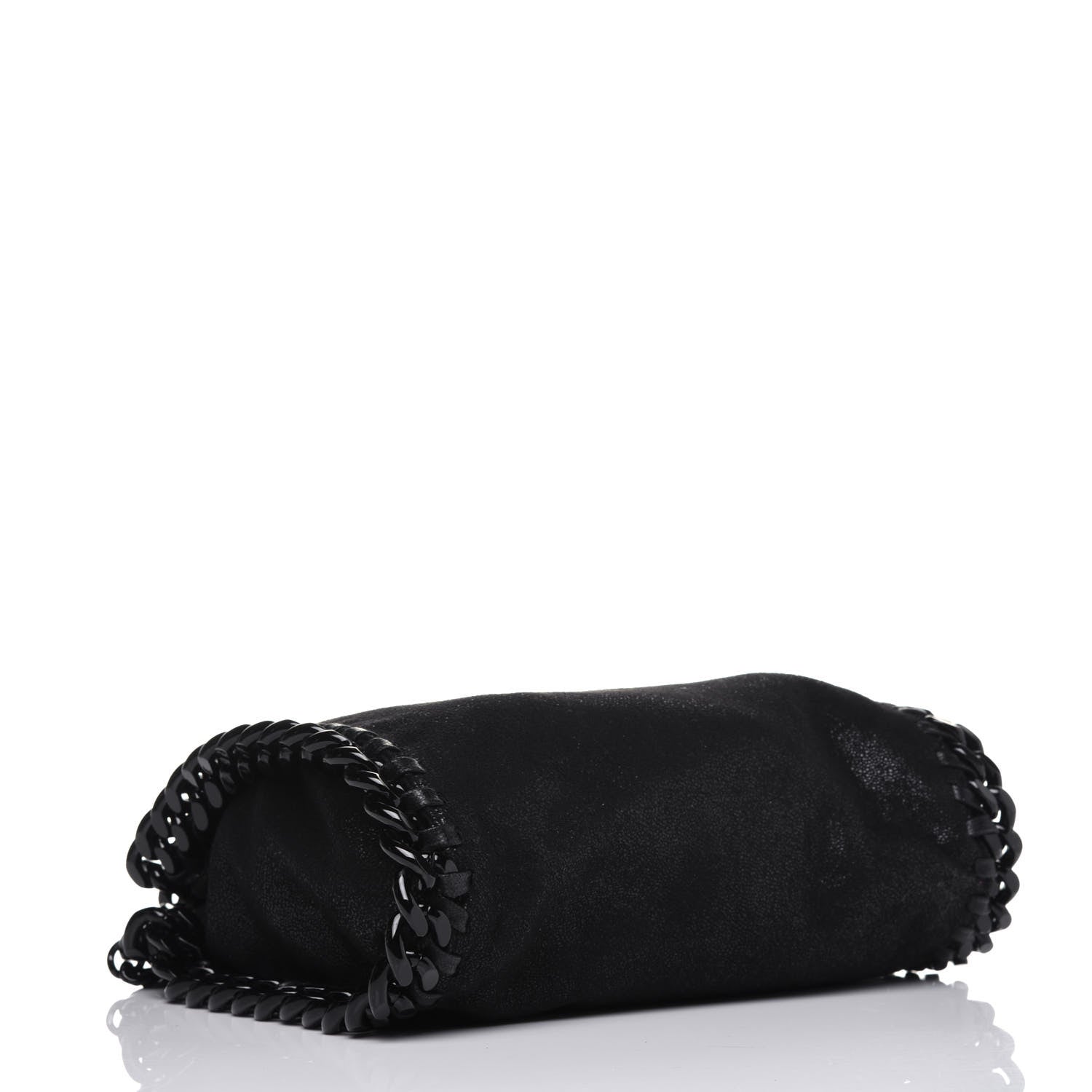 Stella McCartney Shaggy Deer Mini Falabella Fold Over Tote Black 5 of 10
