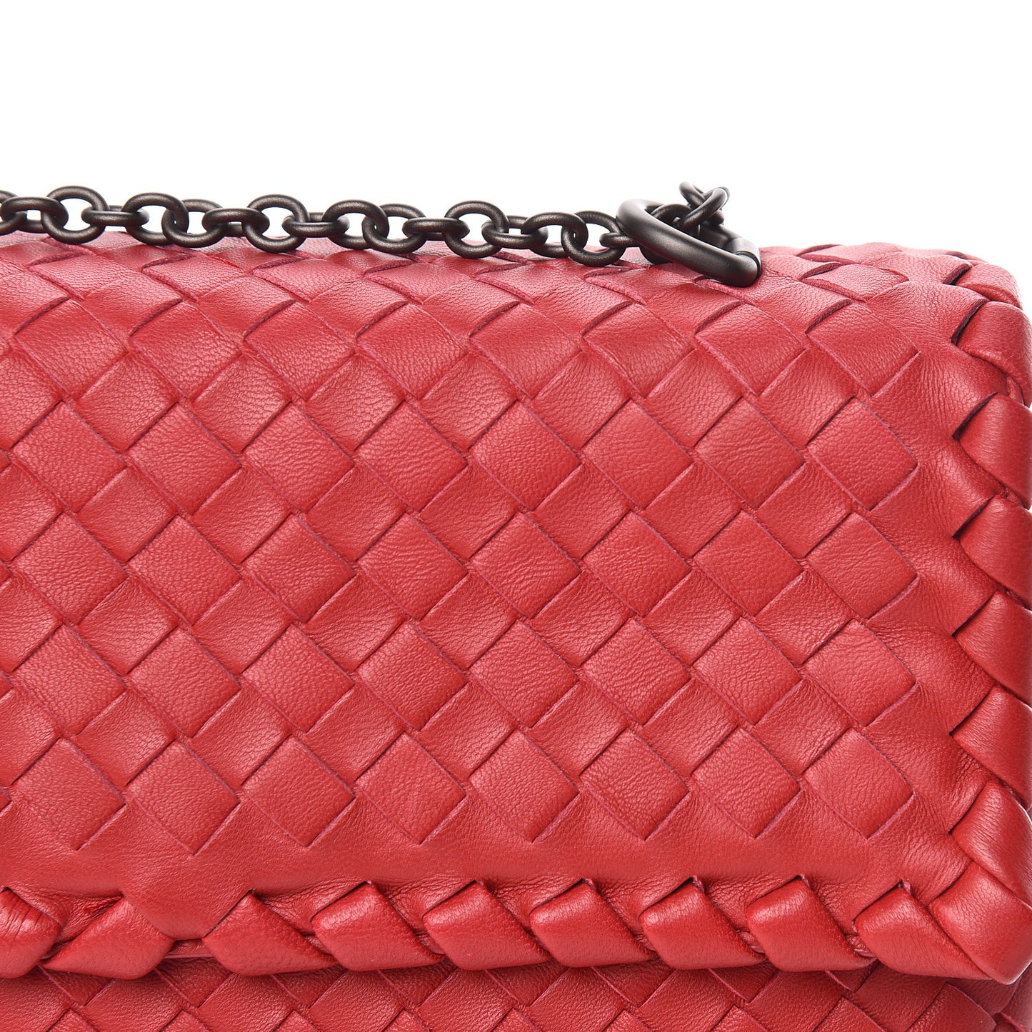 Nappa Intrecciato Baby Olimpia Shoulder Bag Vesuvio