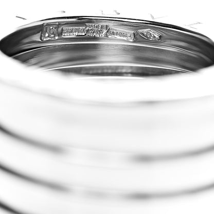 Bulgari 18K White Gold B.Zero1 5 Band Ring 51 5.75 5 of 5