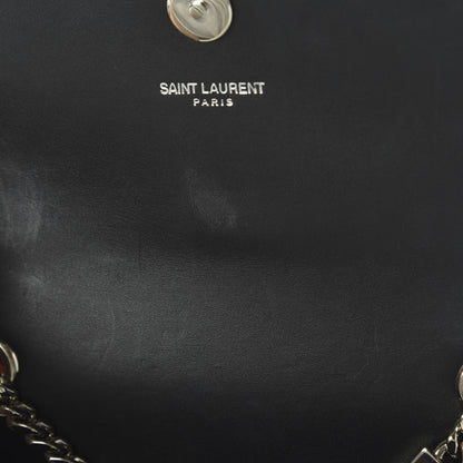 Saint Laurent Glitter Leopard Small Monogram Kate Tassel Satchel Platine Black 10 of 10