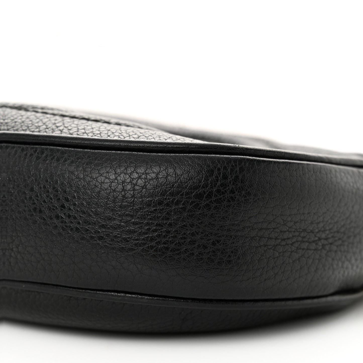 Pebbled Calfskin Mini Soho Chain Bag Black