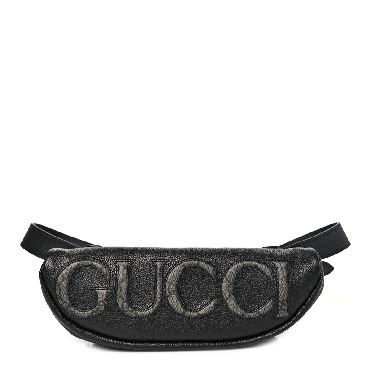 Grained Calfskin GG Supreme Logo Belt Bag 100 40 Black