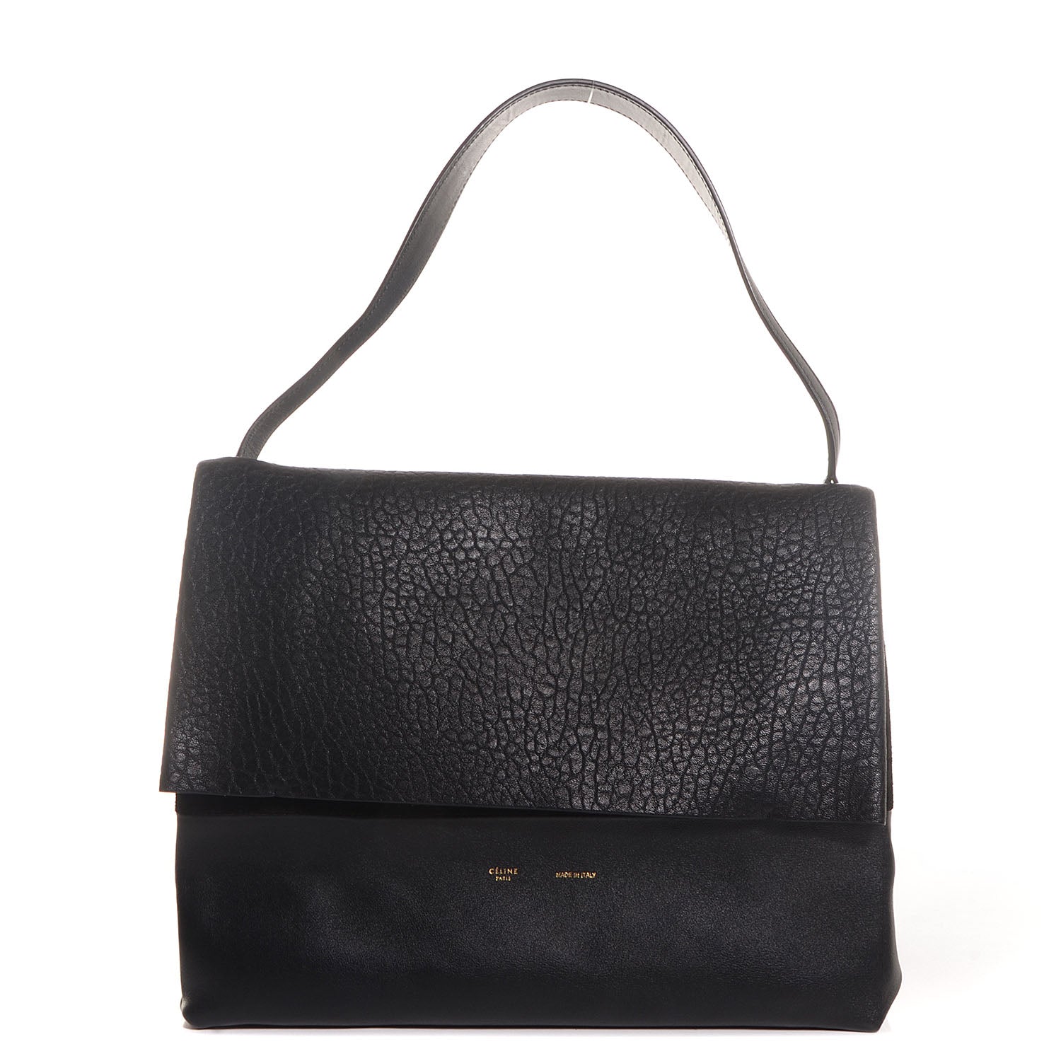 Celine Shrunken Lambskin All Soft Shoulder Bag Black 1 of 9