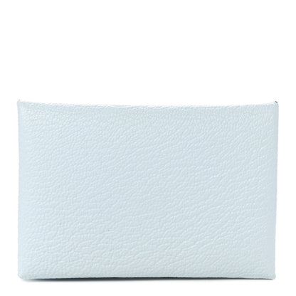 Hermes Chevre Mysore Calvi Card Case Bleu Brume 1 of 8