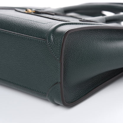 Celine Drummed Calfskin Nano Luggage Amazone 9 of 10