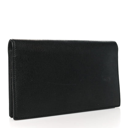 Gucci Textured Calfskin Medium Betty Chain Wallet Black 3 of 9