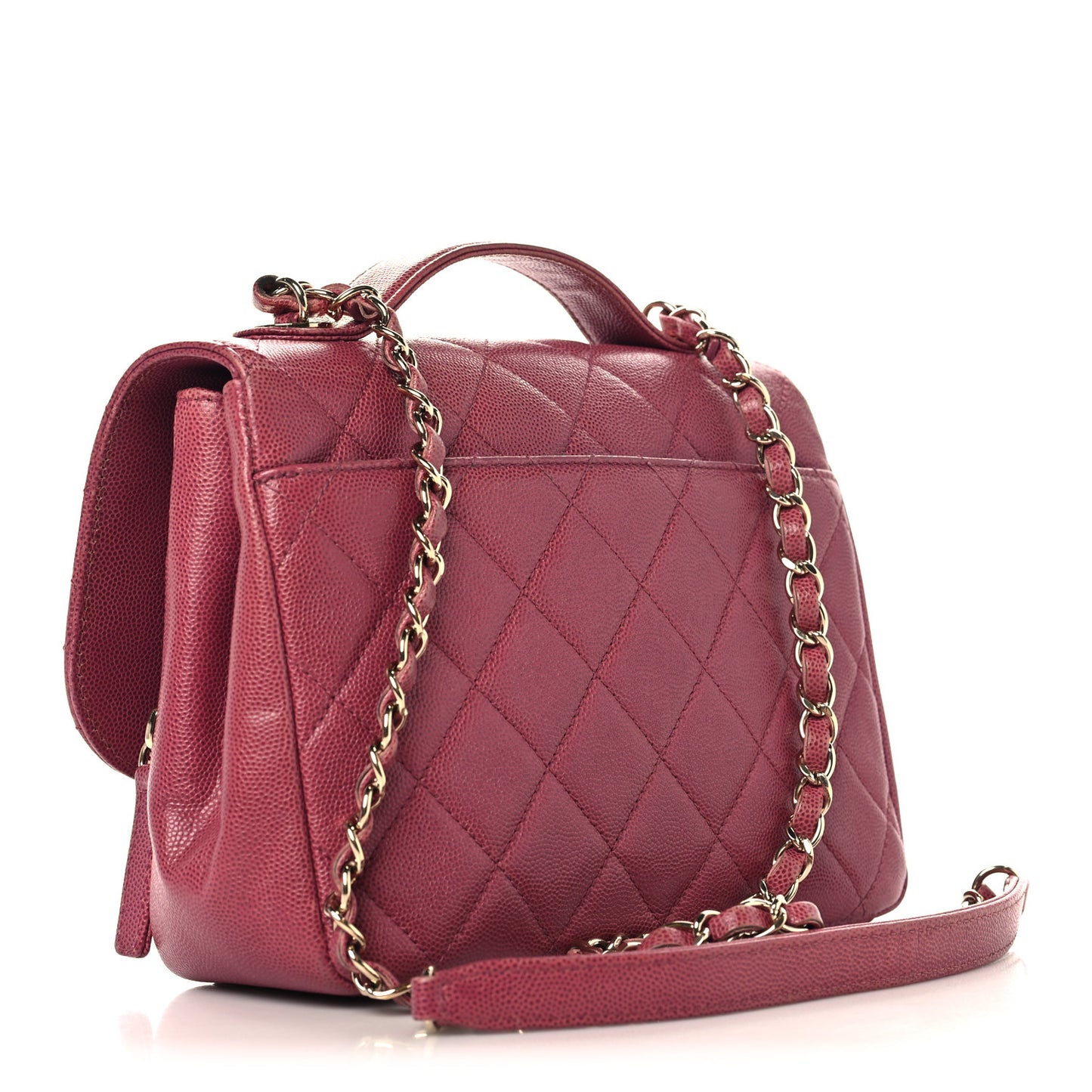 Caviar Quilted Medium Business Affinity Flap Pink