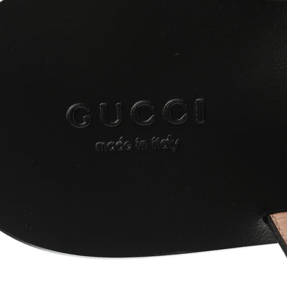 Gucci Calfskin GG Marmont Thong Sandals 38 Black 7 of 8
