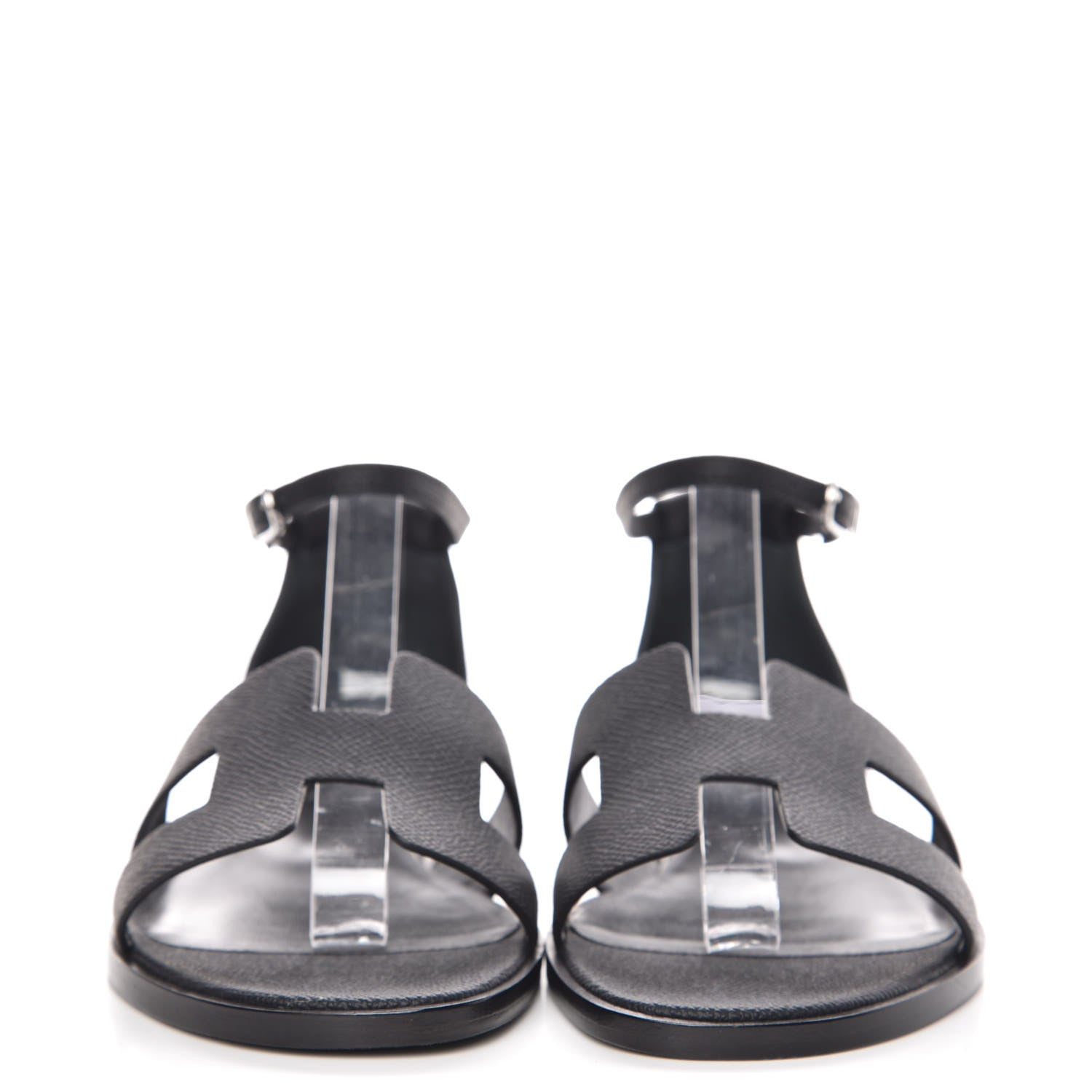 Hermes Epsom Santorini Sandals 37 Black 2 of 9