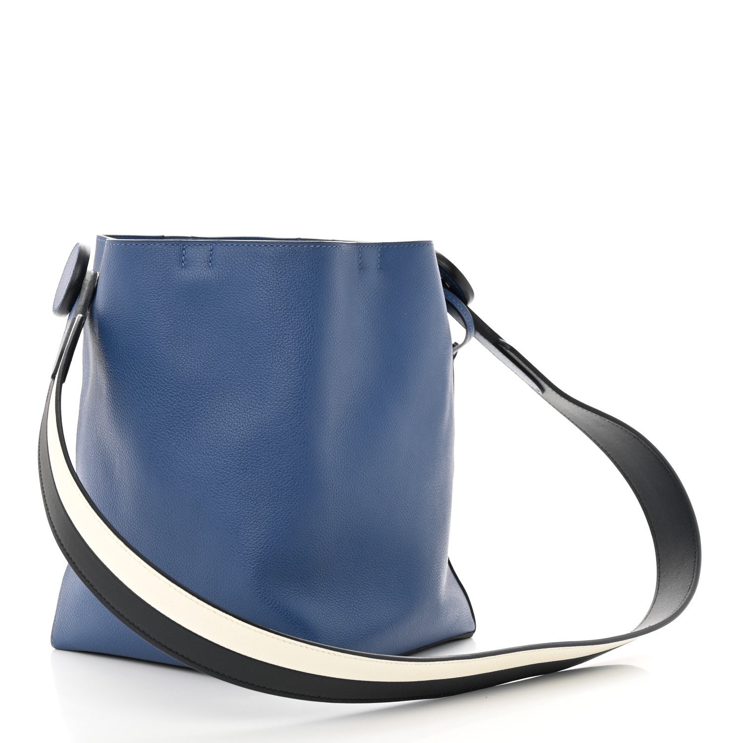 Hermes Evercolor Swift Sac Licol 17 Bleu Brighton White Black 3 of 13