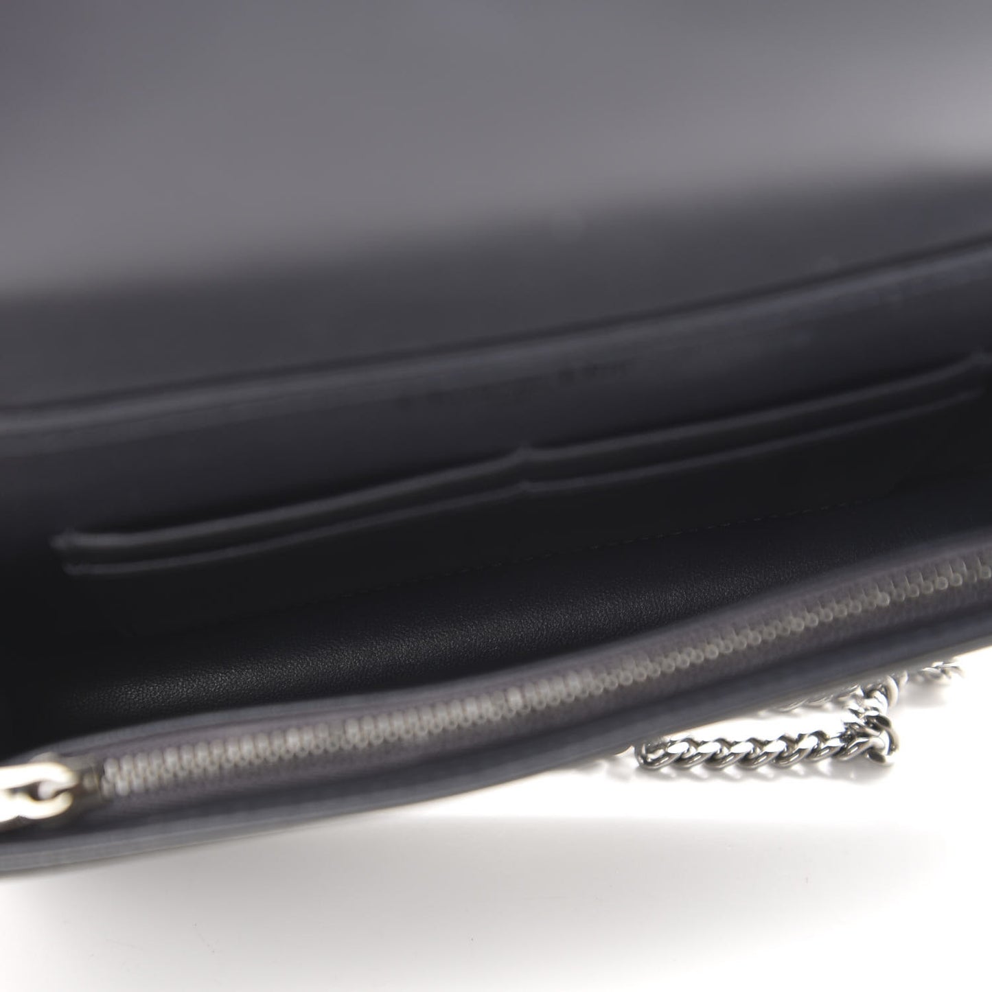 Metallic Patent Micro-Cannage Small Diorama Flap Bag Silver
