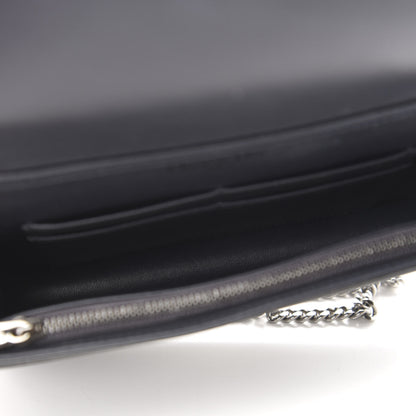 Christian Dior Metallic Patent Micro-Cannage Small Diorama Flap Bag Silver 5 of 10