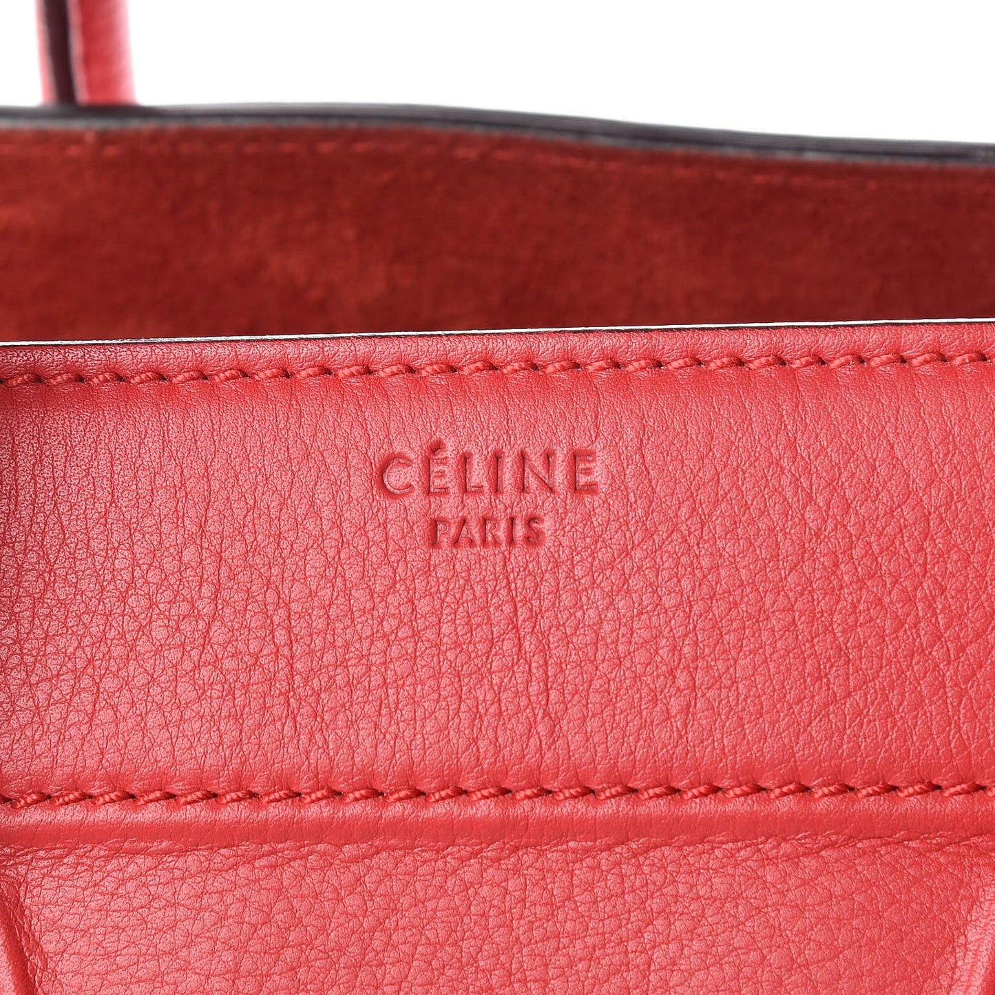Supple Calfskin Medium Phantom Luggage Vermillion