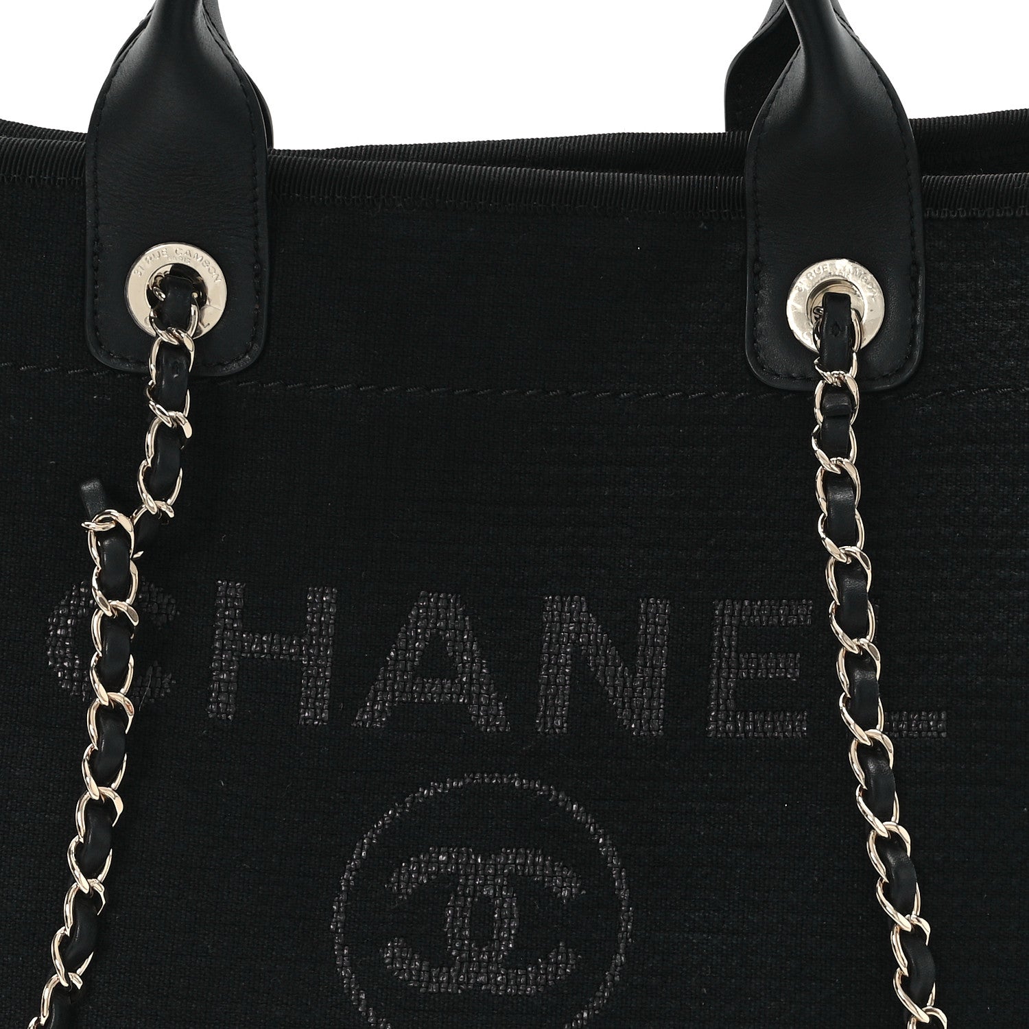Chanel Mixed Fibers Small Deauville Tote Black 9 of 14