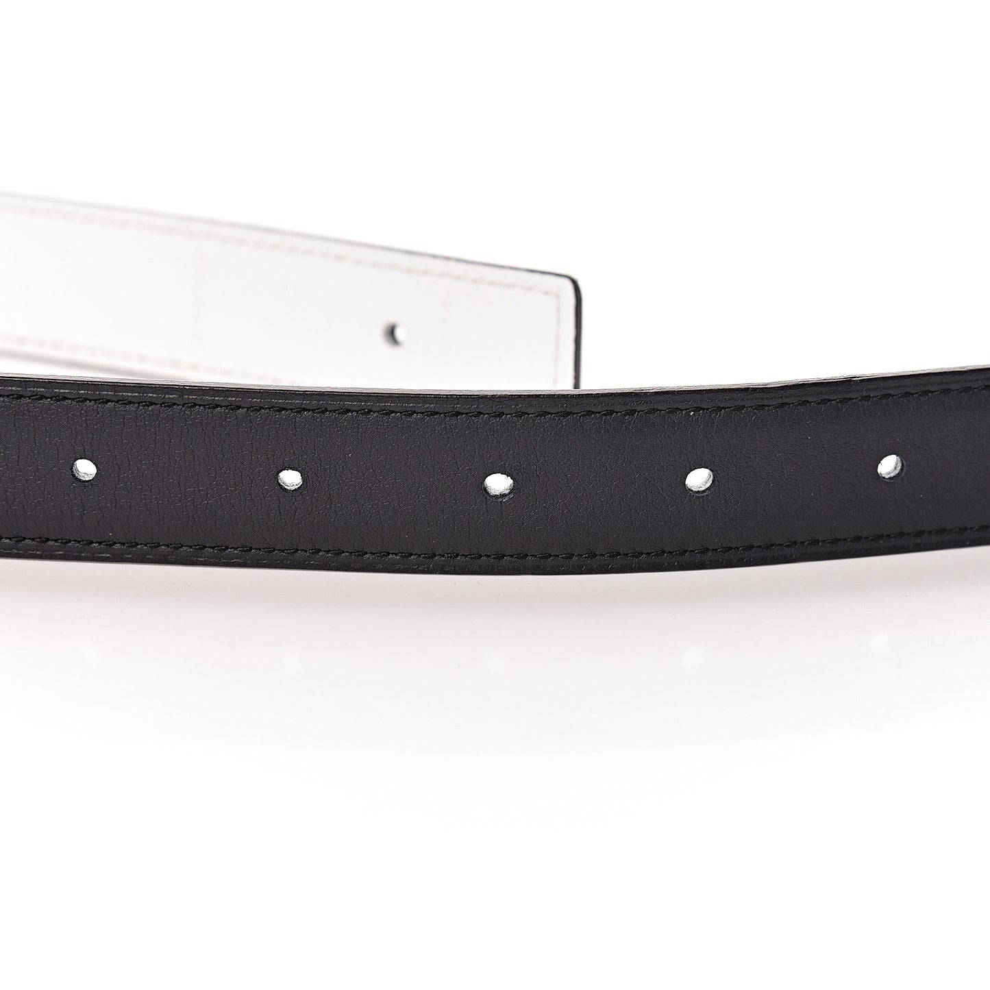 Swift Epsom 24mm Guilloche H Belt 80 Black White