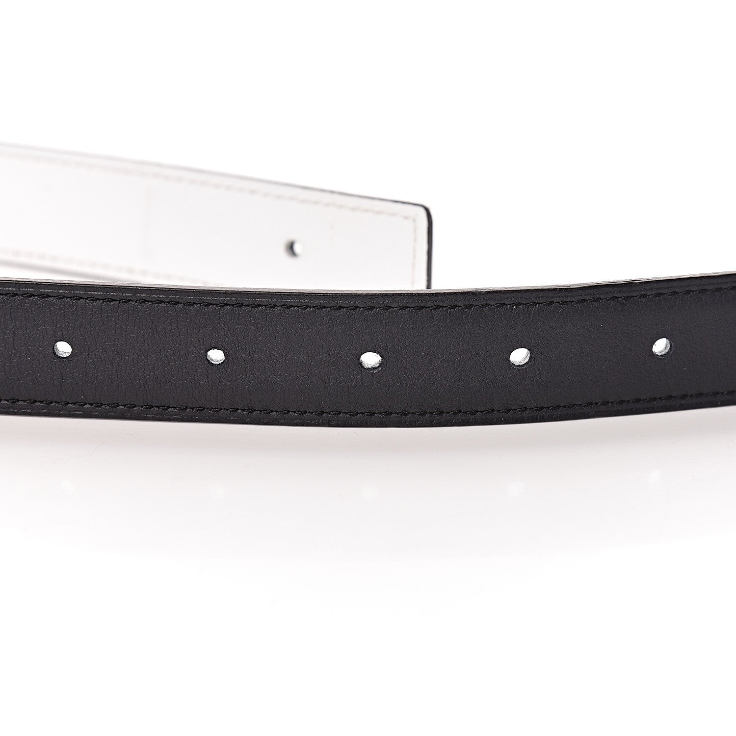 Hermes Swift Epsom 24mm Guilloche H Belt 80 Black White 4 of 7