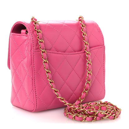 Chanel Goatskin Quilted Mini Square Flap Pink 3 of 12