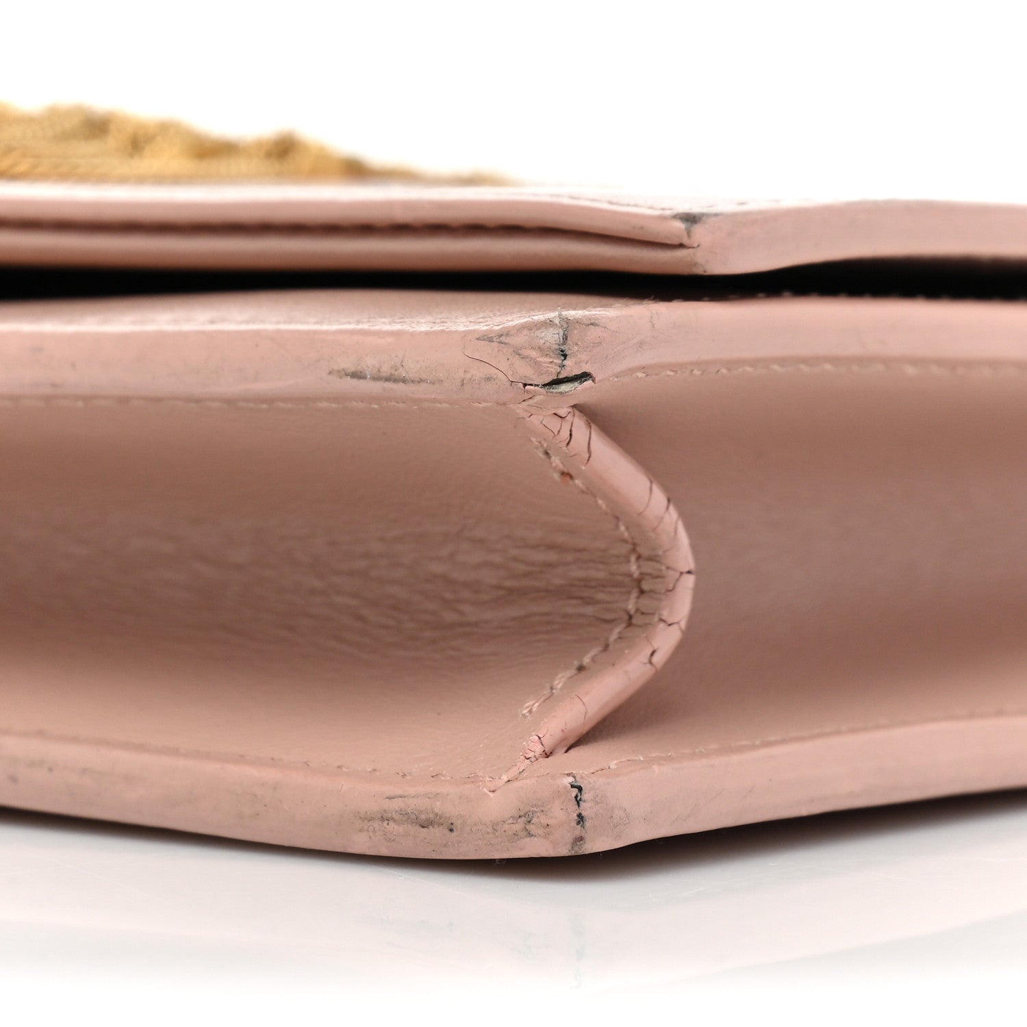 Saint Laurent Smooth Calfskin Classic Monogram Kate Tassel Chain Wallet Pale Pink 9 of 29