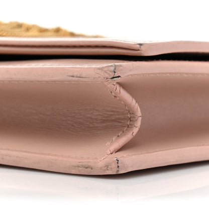 Saint Laurent Smooth Calfskin Classic Monogram Kate Tassel Chain Wallet Pale Pink 9 of 29