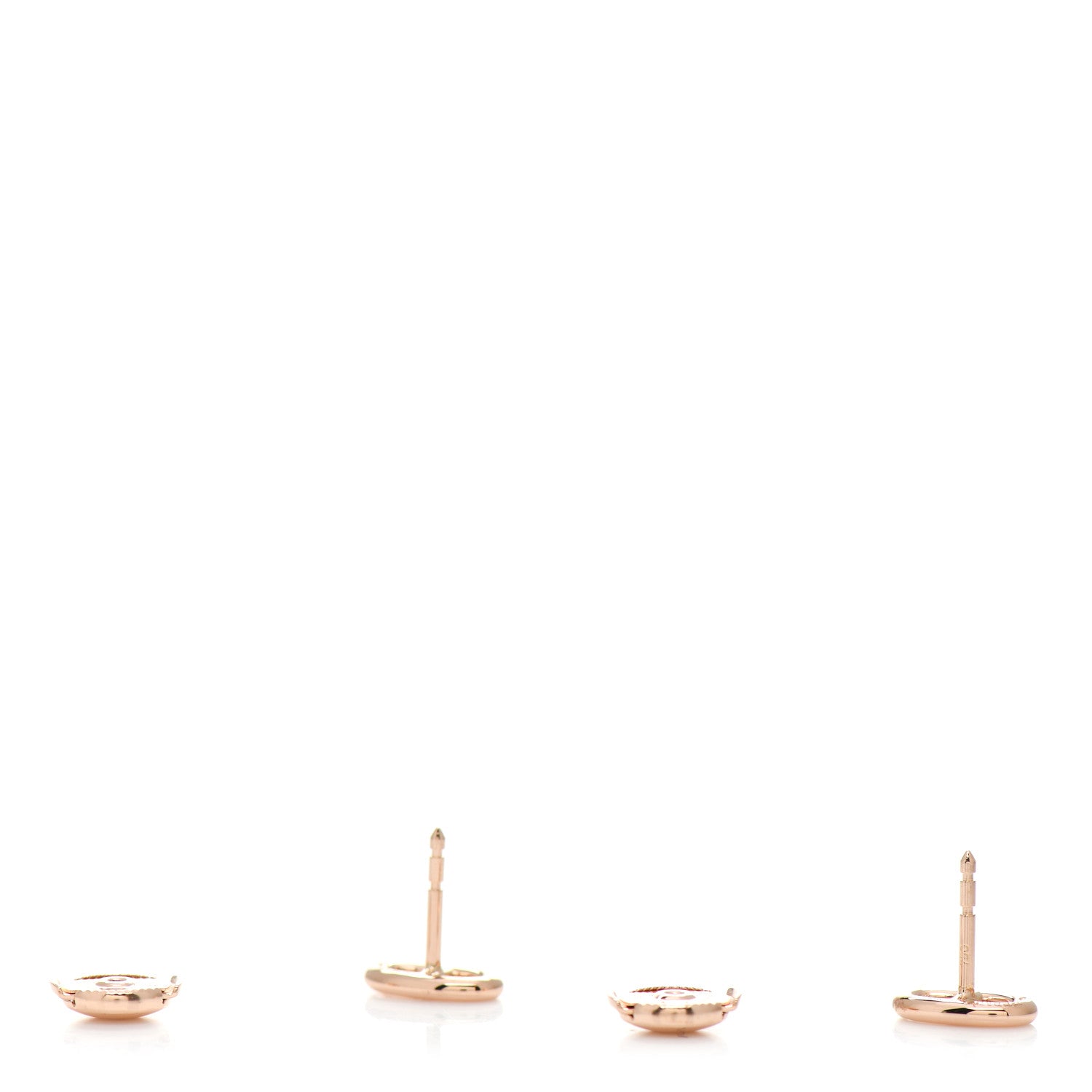 Hermes 18K Rose Gold TPM Farandole Stud Earrings 3 of 6