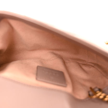Gucci Calfskin Matelasse Super Mini GG Marmont Shoulder Bag Porcelain Rose 5 of 12