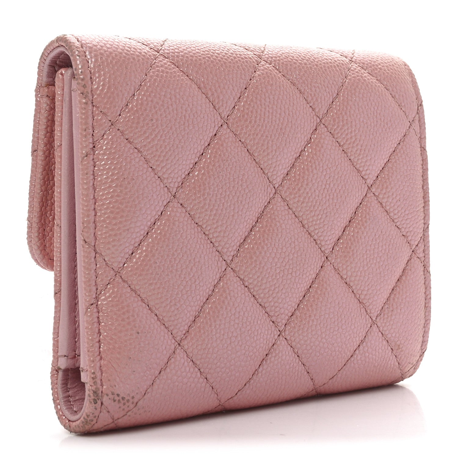 Chanel Iridescent Caviar Quilted Small Flap Wallet Rose Pink 3 of 11
