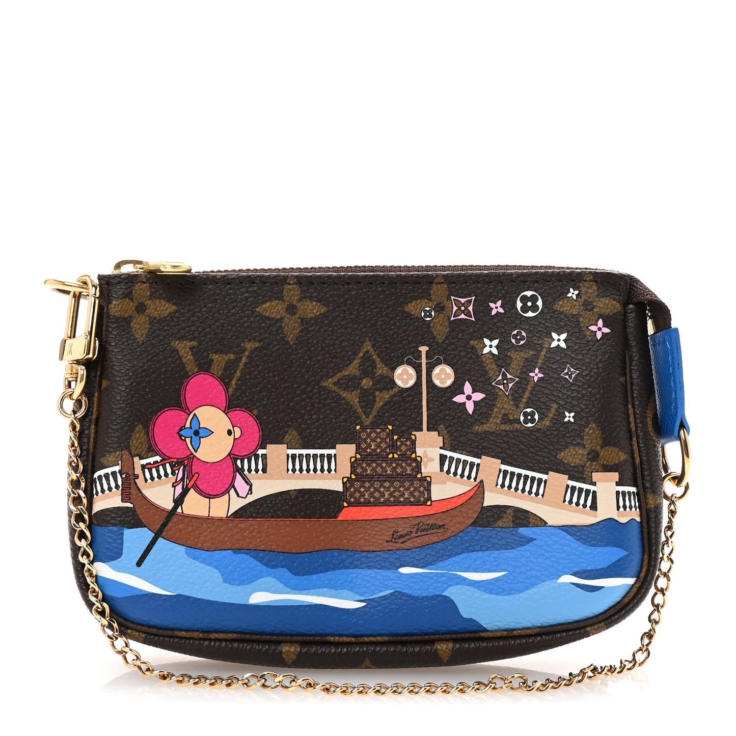 Monogram 2019 Christmas Animation Mini Venice Pochette Accessories Blue