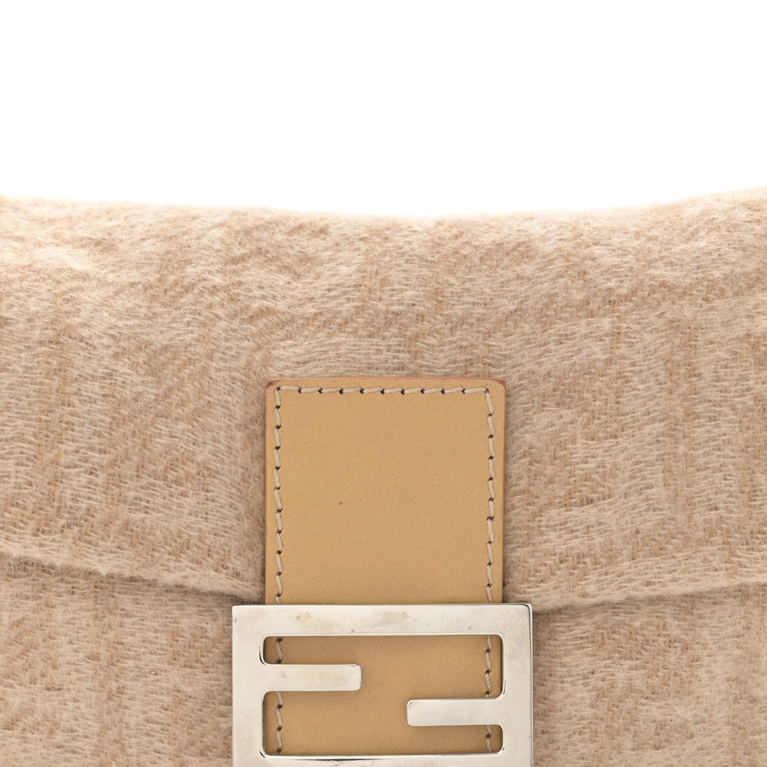 Fendi Wool Zucca Baguette Beige 8 of 14