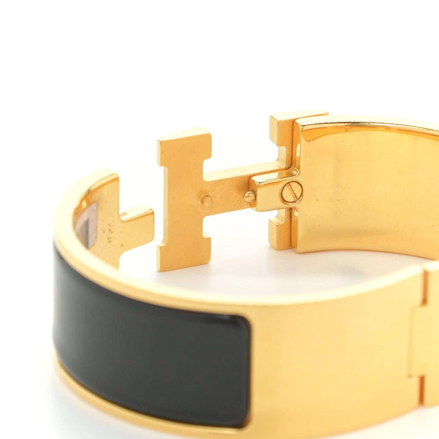 Enamel Wide Clic Clac H Bracelet PM Black