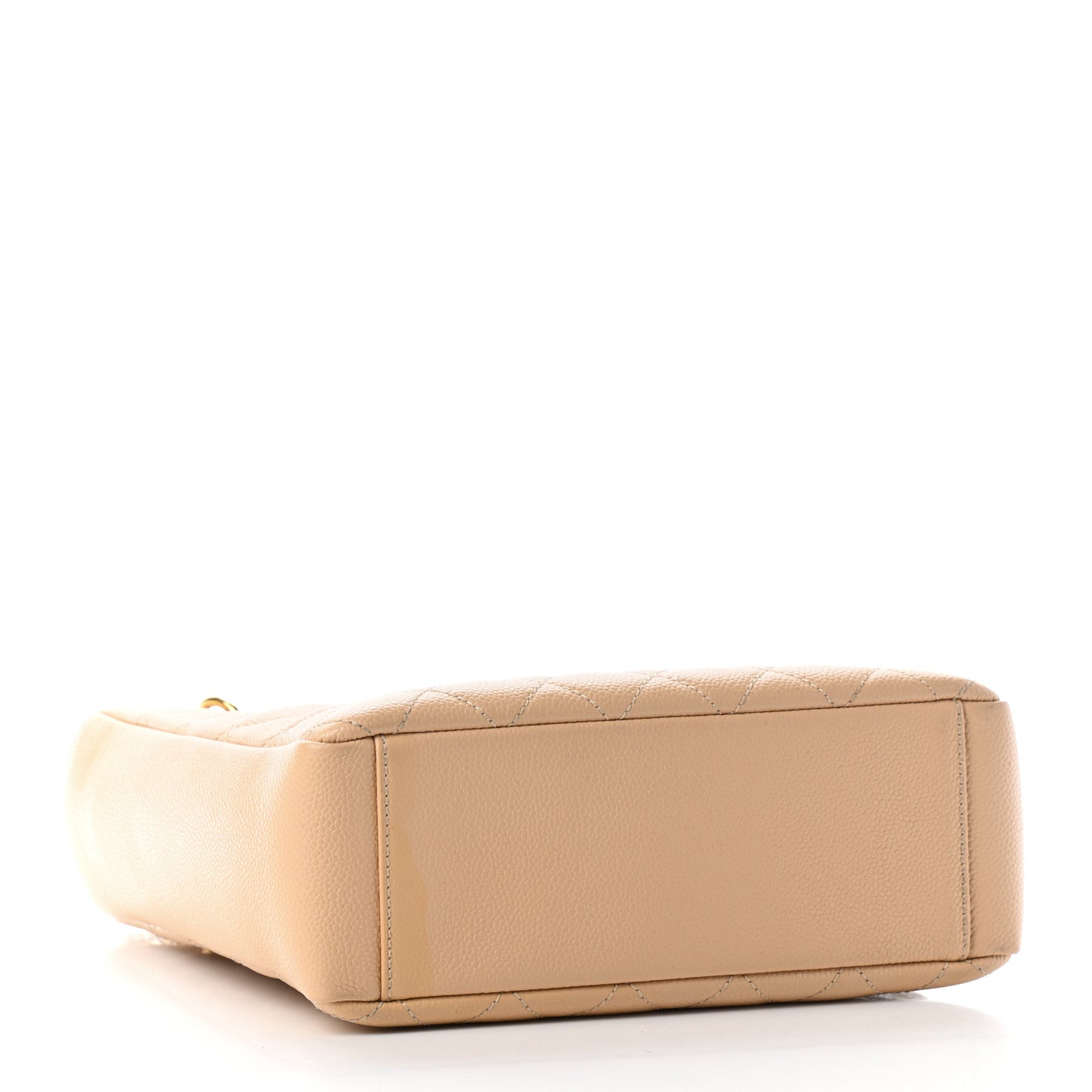 Caviar Quilted Petit Shopping Tote PST Beige