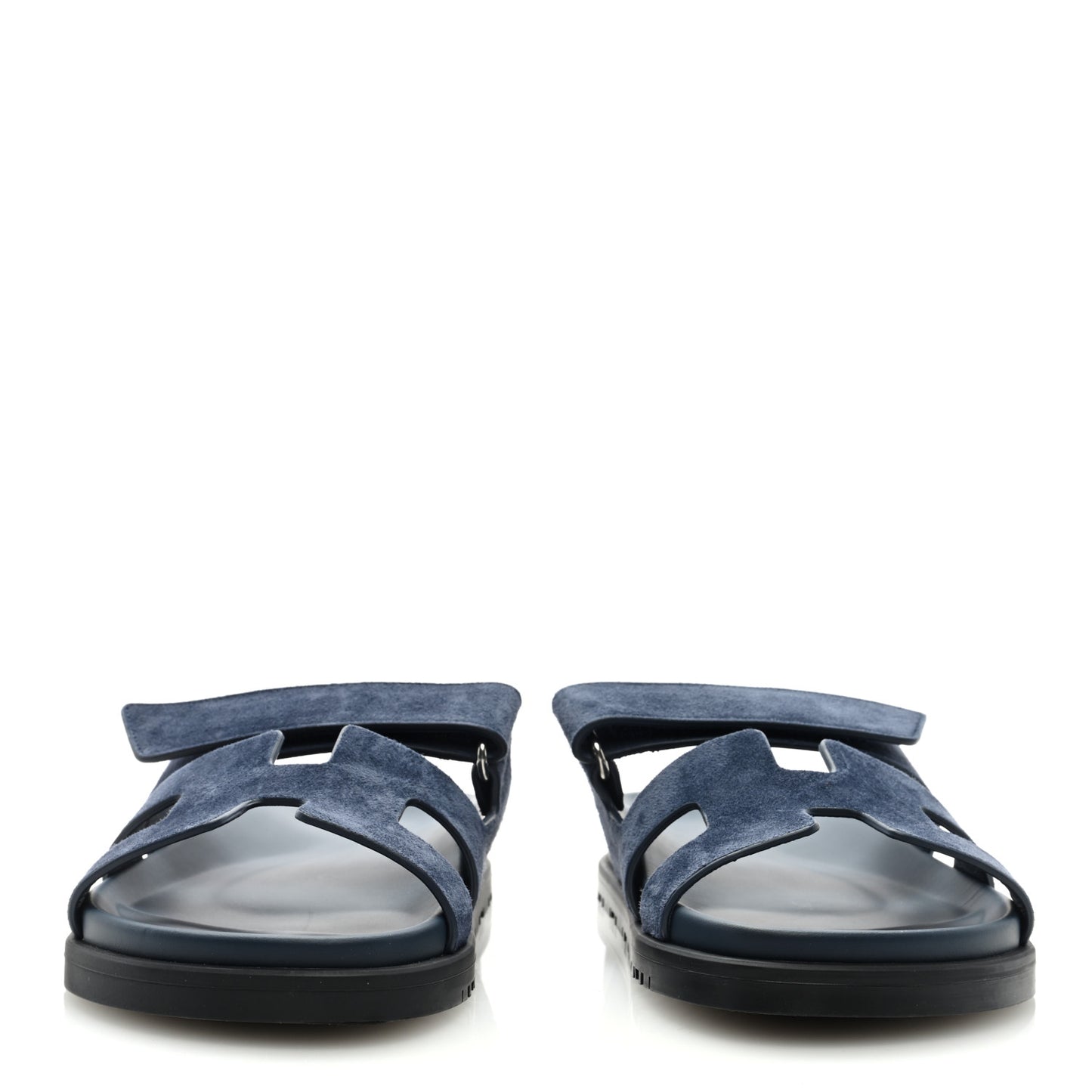 Suede Goatskin Womens Chypre Sandals 36.5 Bleu Celeste