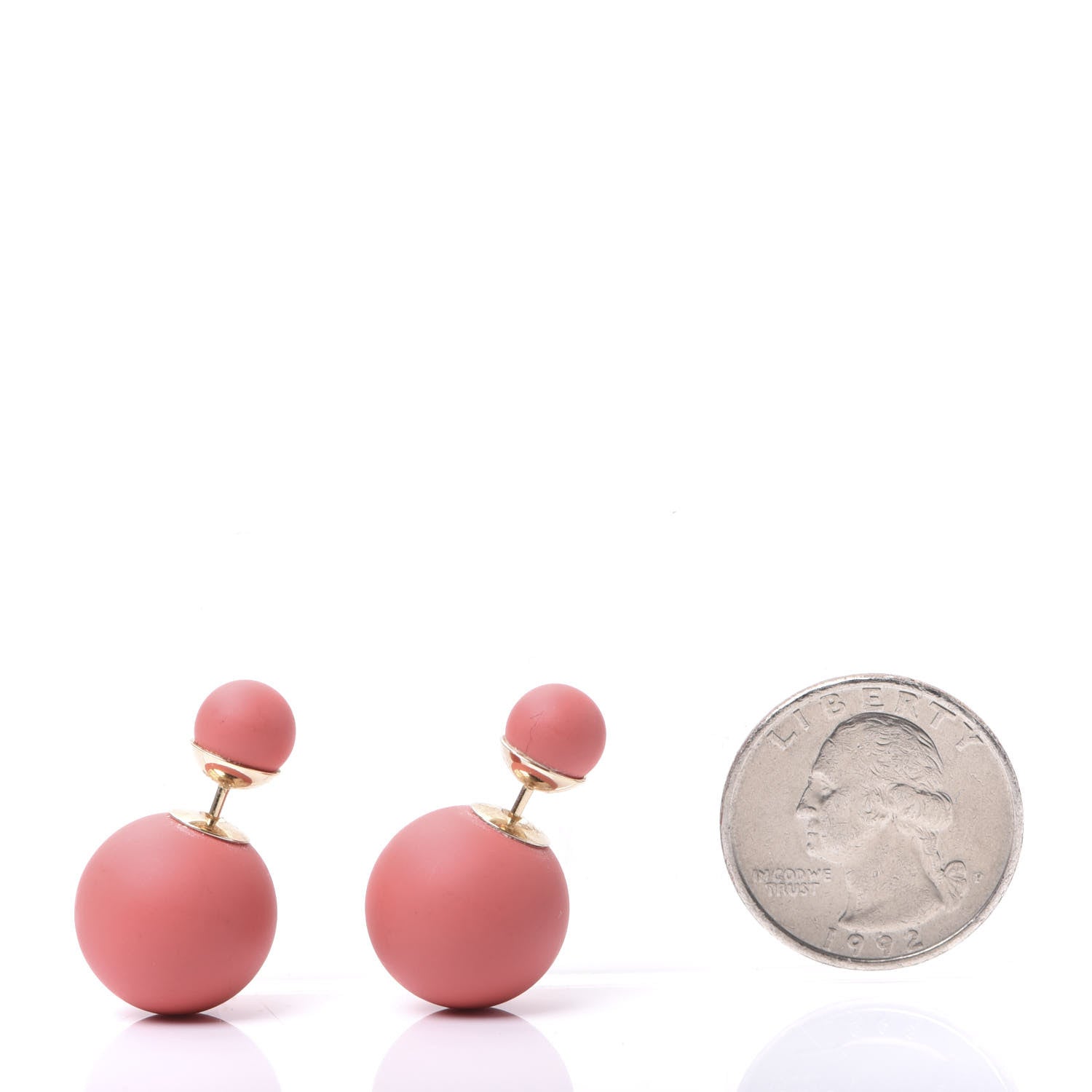 Christian Dior Mise En Dior Tribal Earrings Matte Pink 2 of 4