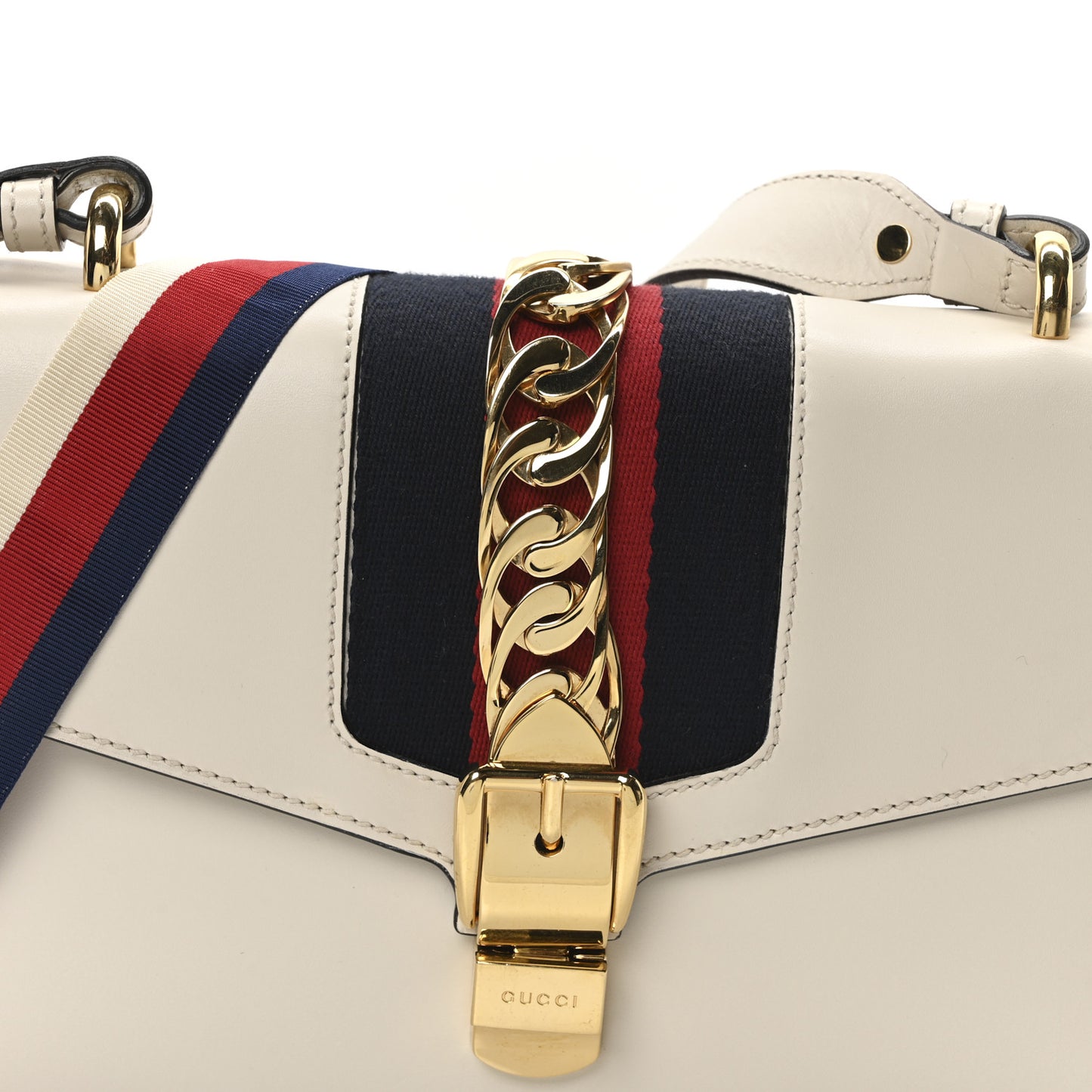 Calfskin Small Sylvie Shoulder Bag Off White