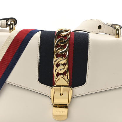 Gucci Calfskin Small Sylvie Shoulder Bag Off White 8 of 10