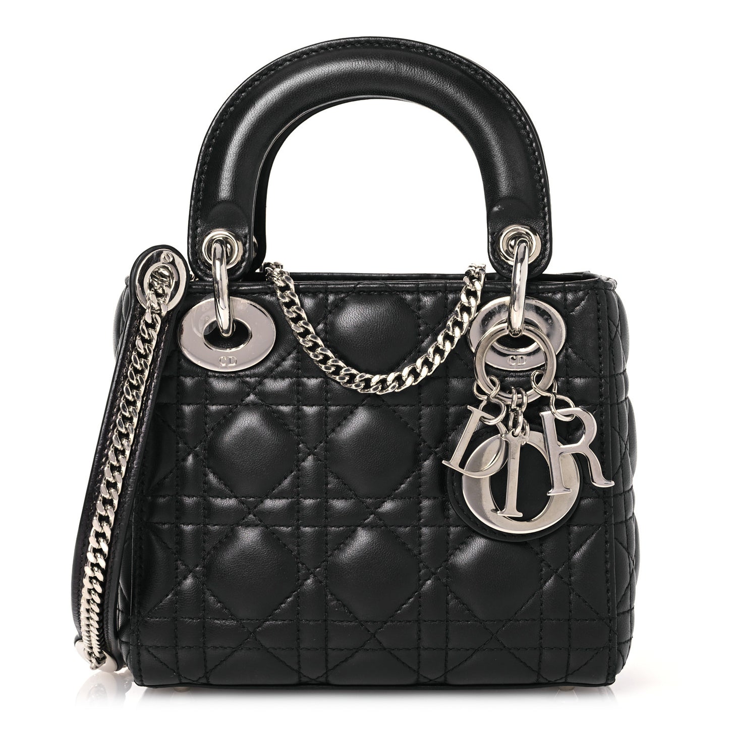 Lambskin Cannage Mini Lady Dior Black