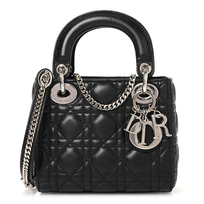 Christian Dior Lambskin Cannage Mini Lady Dior Black 1 of 21