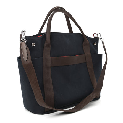 Hermes Toile Sac De Pansage Groom Bleu Navy Feu 4 of 15