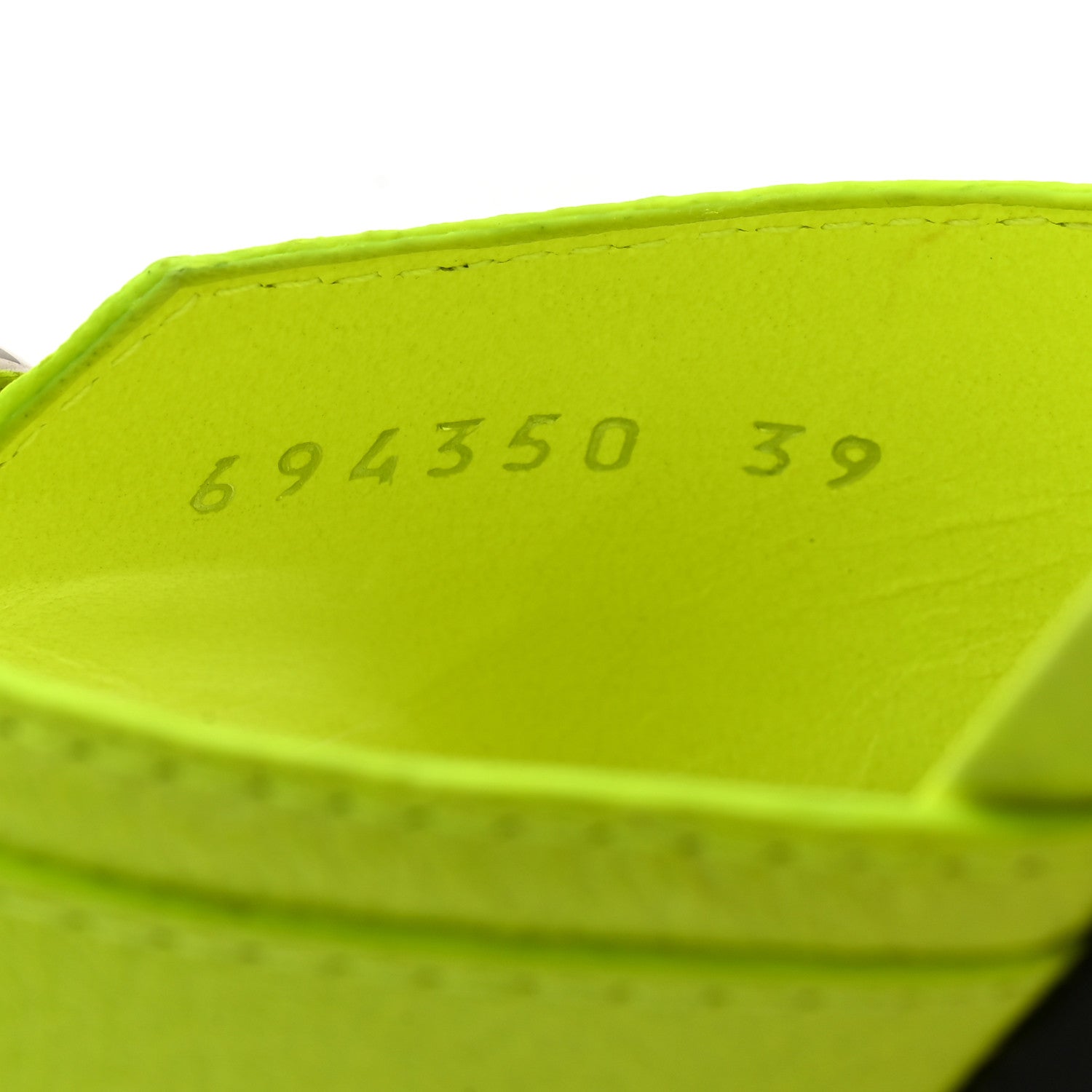 Balenciaga Agneau Arena Cagole 50mm Slide Sandals 39 Fluo Yellow 8 of 13