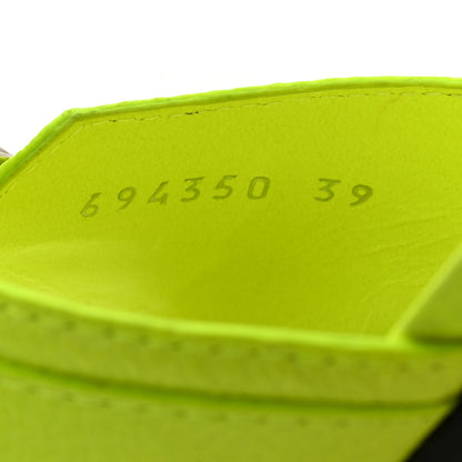 Balenciaga Agneau Arena Cagole 50mm Slide Sandals 39 Fluo Yellow 8 of 13