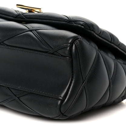 Louis Vuitton Lambskin Malletage Top Handle GO-14 MM Black 10 of 10