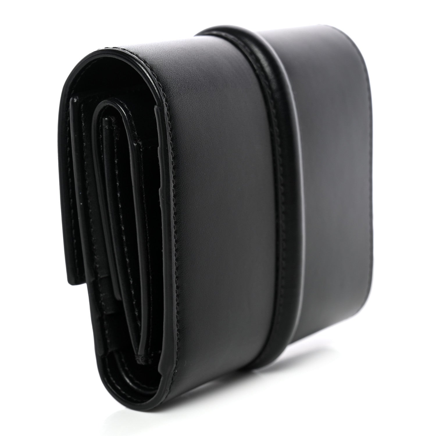 Celine Satinated Calfskin 16 Small Tri-Fold Wallet Black 3 of 8