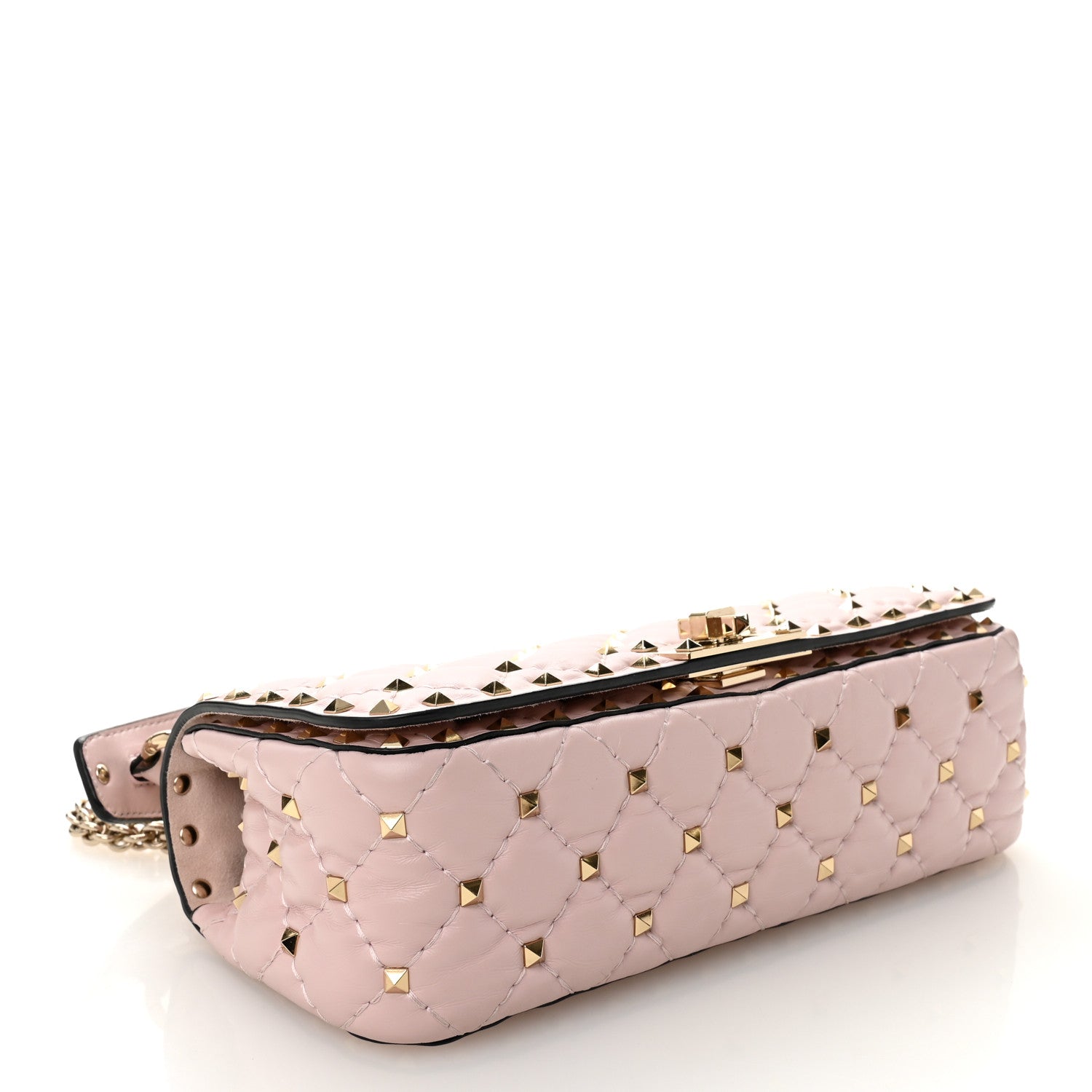 Valentino Garavani Calfskin Rockstud Spike Convertible Shoulder Bag Light Pink 4 of 10