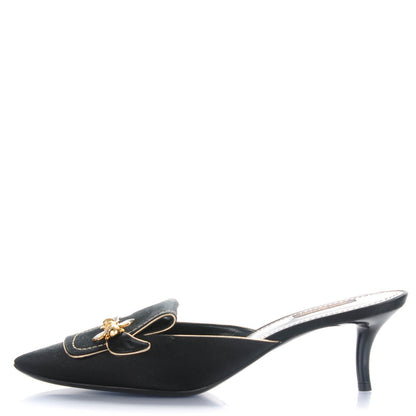 Louis Vuitton Satin Anthares Mule Pumps 41 Black 1 of 7