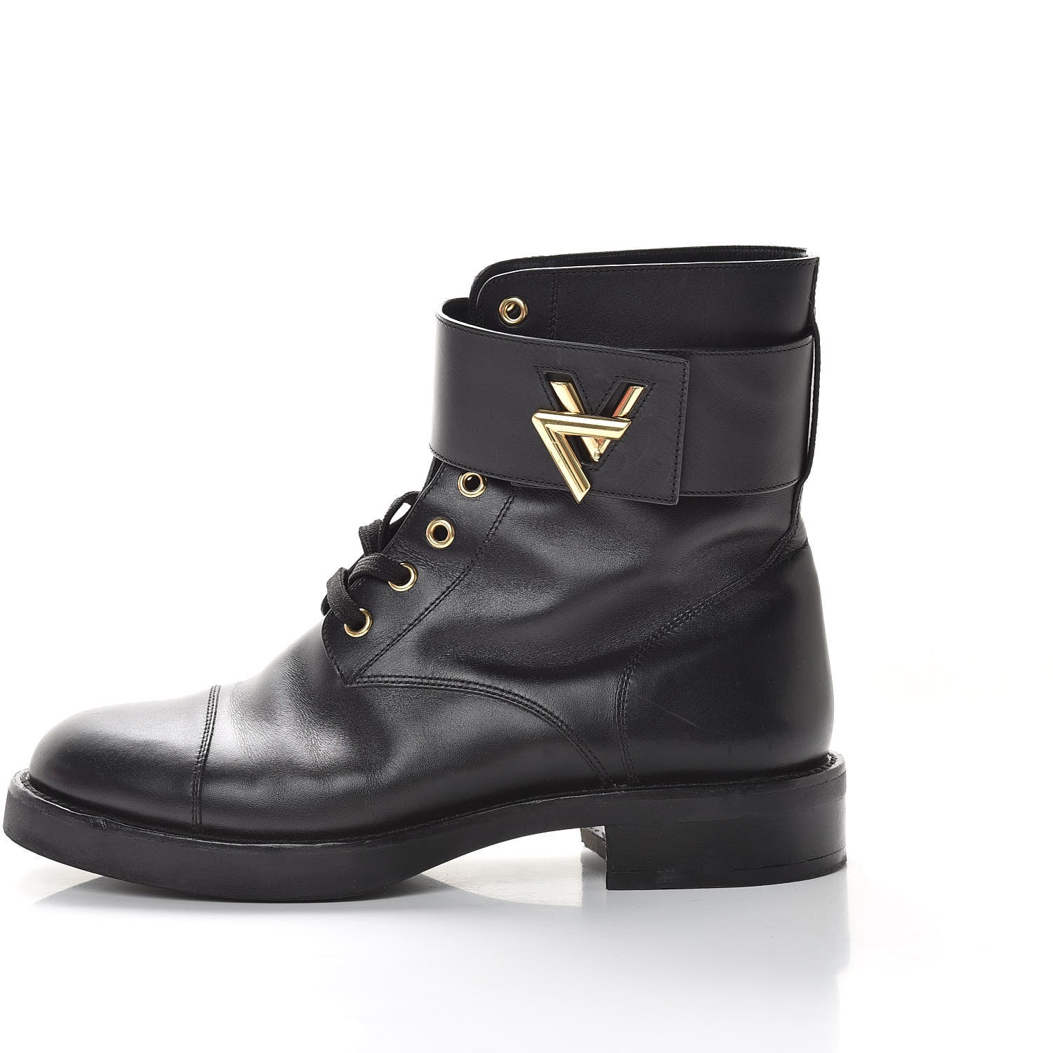 Louis Vuitton Calfskin Wonderland Ranger Boots 39 Black 1 of 14