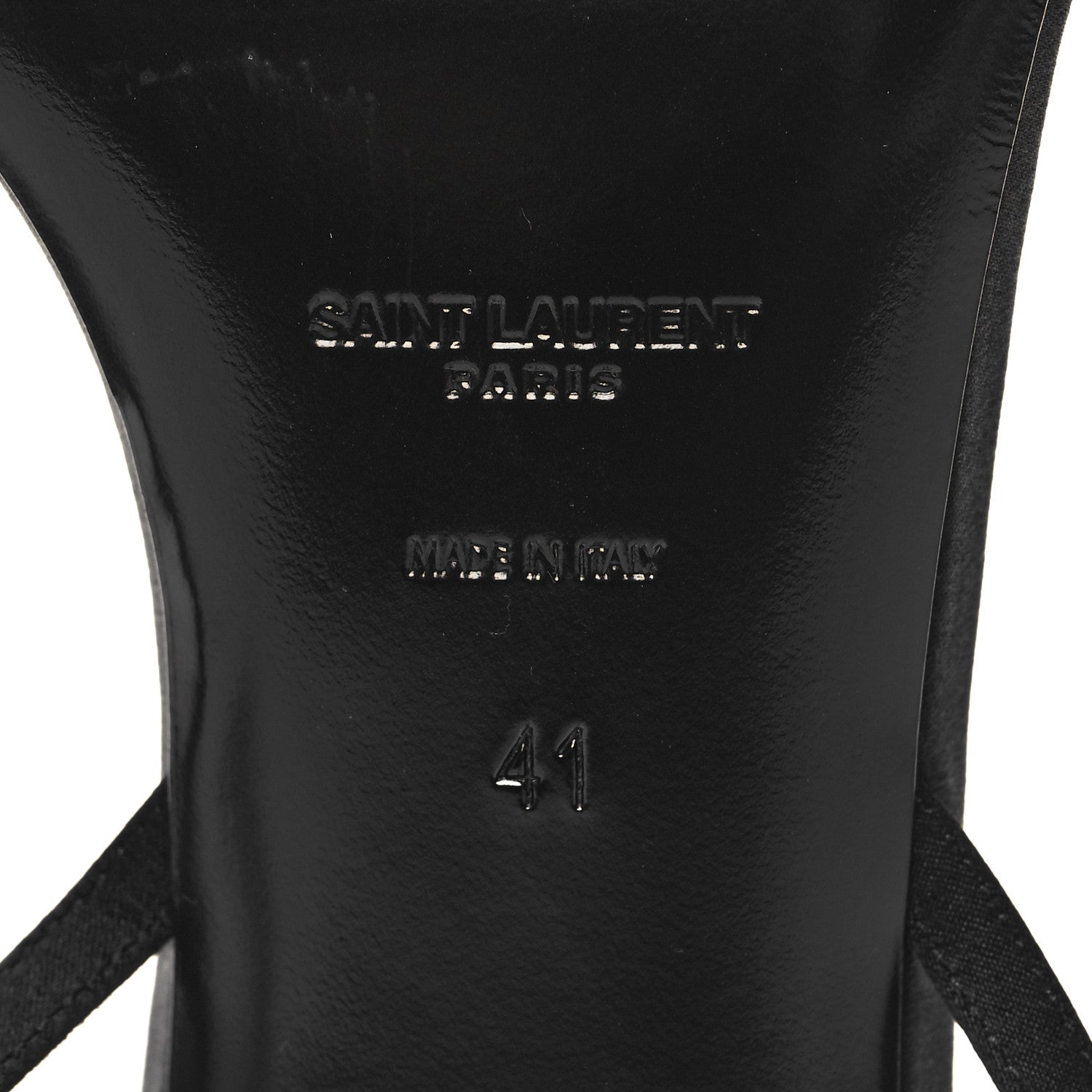 Saint Laurent Crepe Satin Clara 55 Ankle Strap Sandals 41 Black 8 of 8