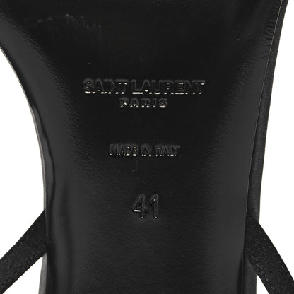 Saint Laurent Crepe Satin Clara 55 Ankle Strap Sandals 41 Black 8 of 8