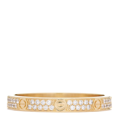 Cartier 18K Yellow Gold Diamond 2.6mm LOVE Paved Band Ring 54 6.75 3 of 5