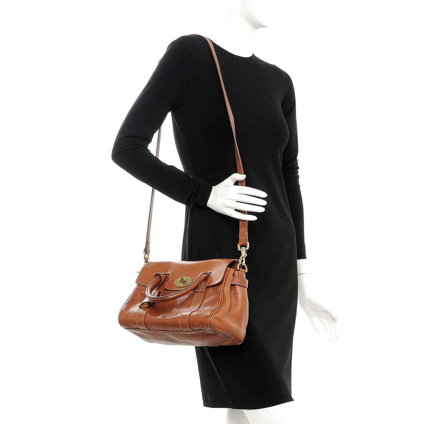 Natural Leather Small Bayswater Oak